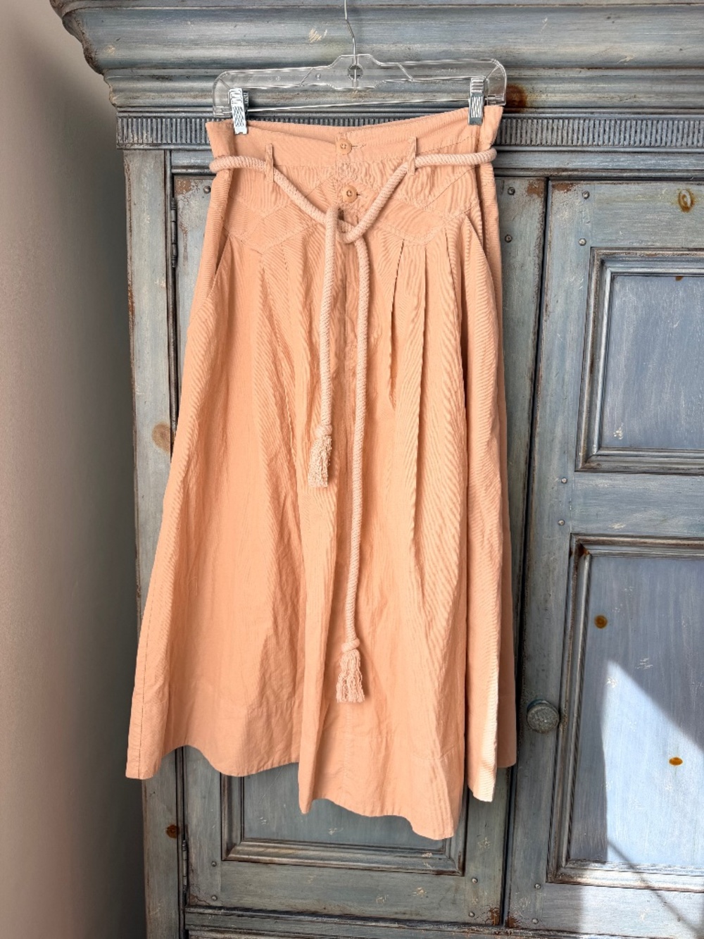 The Great Fine Corduroy  Midi Skirt in Blush Color Size M